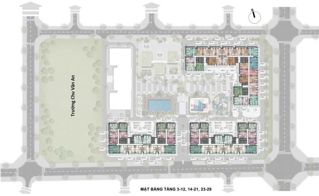Mặt bằng dự án Hanoi Melody Residences