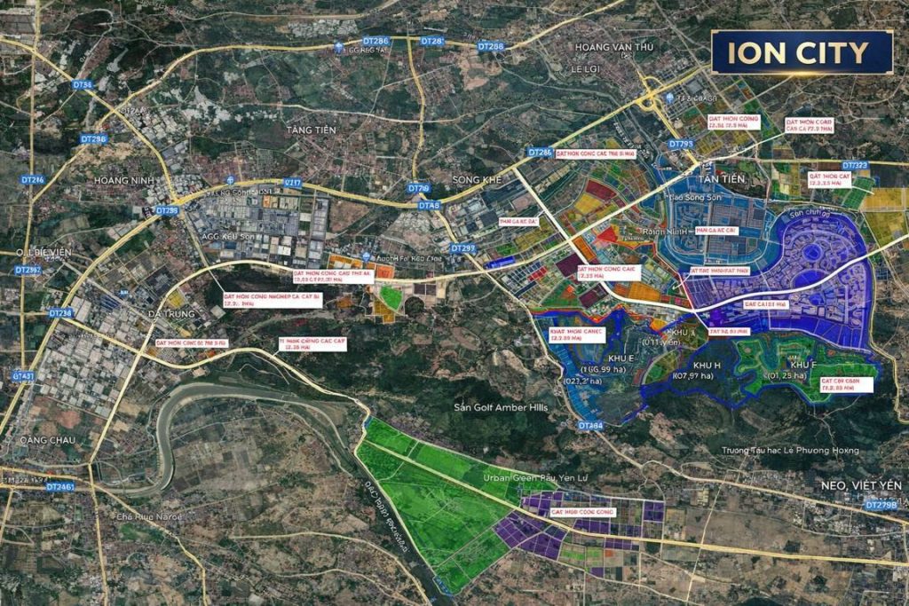 Vị trí Ion City Bắc Giang